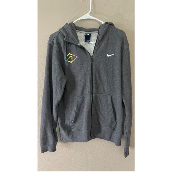 Nike Surf Cup BEST OF THE BEST 2015 Mens Full Zip Up Hoodie Gray SZ Medium - GUC - Picture 2 of 13